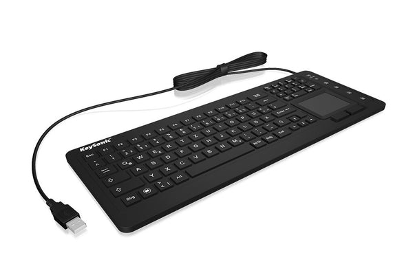 KeySonic KSK-6231 INEL (DE) tastatur Industriel USB QWERTZ Tysk Sort