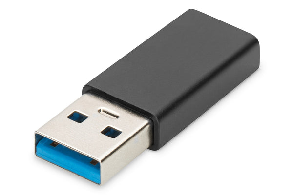 Digitus AK-300524-000-S kabel kønsskifter USB A USB-C jack Sort