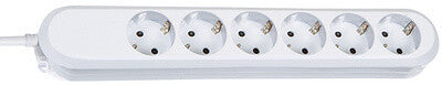 Bachmann SMART 6x Schuko H05VV-F 3G 1.50mm² 16A/3680W 5m stikdåse 6 AC stikkontakt(er) Hvid