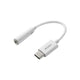 Deltaco USB-C til 3,5 mm adapter, stereo, aktiv, 11 cm, hvid