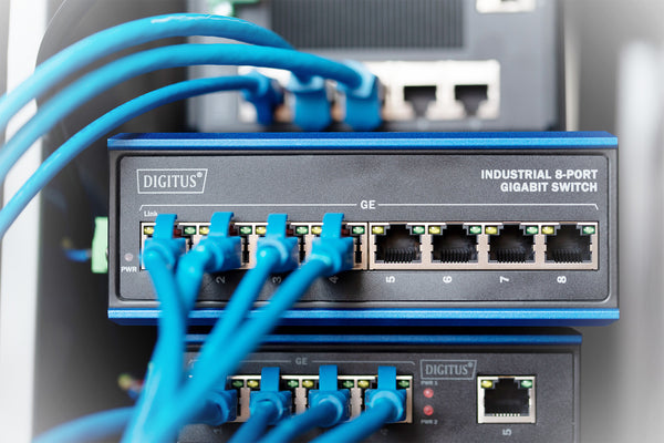 Digitus DN-651119 netværksswitch Ikke administreret L2 Gigabit Ethernet (10/100/1000) Sort, Blå