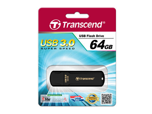 Transcend JetFlash elite 700 64GB USB 3.0 USB-nøgle USB Type-A 3.2 Gen 1 (3.1 Gen 1) Sort