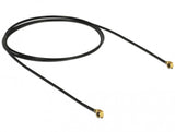 DeLOCK 89611 koaxial kabel 1.13 0,5 m MHF (I-PEX) Sort, Guld