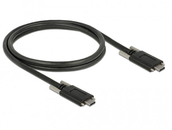 DeLOCK 83720 USB-kabel USB 3.2 Gen 2 (3.1 Gen 2) 1 m USB C 10 Gbit/sek. Sort