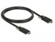 DeLOCK 83720 USB-kabel USB 3.2 Gen 2 (3.1 Gen 2) 1 m USB C 10 Gbit/sek. Sort