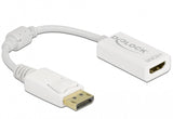 DeLOCK 61015 videokabel adapter 0,15 m DisplayPort HDMI Type A (Standard) Hvid