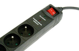 Gembird SPF5-C-5 overspændingsbeskytter Sort 5 AC stikkontakt(er) 250 V 1,5 m