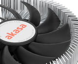 Akasa AK-CC6601EP01 Computerkølesystem Processor Køleplade/køler 7,5 cm Aluminium, Sort 1 stk
