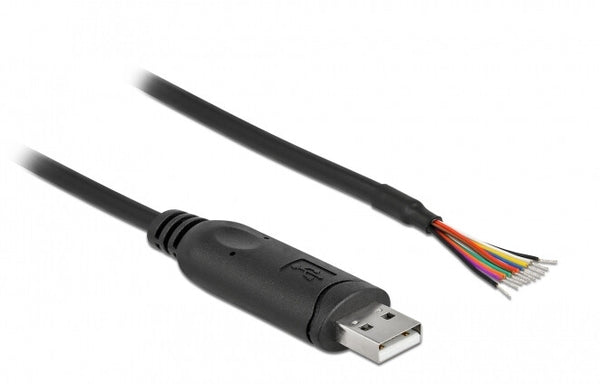 DeLOCK 90415 serielkabel Sort 0,5 m USB 2.0 RS-232