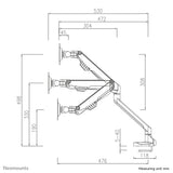 Neomounts FPMA-D750BLACK2 skærmbeslag og -stativer 81,3 cm (32") Skrivebord Sort