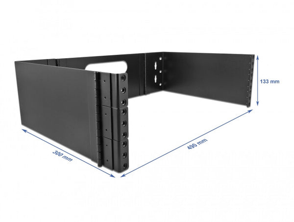 DeLOCK 19 Zoll Wandhalterung 3 HE faltbar schwarz Stativbase