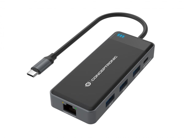 Conceptronic DONN14G dockingstation Ledningsført USB 3.2 Gen 1 (3.1 Gen 1) Type-C Grå