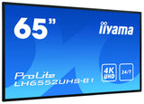 iiyama LH6552UHS-B1 skilte display Digital fladpaneldisplay 163,8 cm (64.5") IPS 500 cd/m² 4K Ultra HD Sort Indbygget processer Android 8.0 24/7