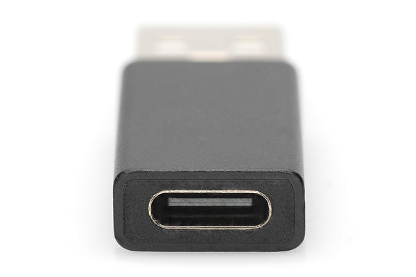 Digitus AK-300524-000-S kabel kønsskifter USB A USB-C jack Sort