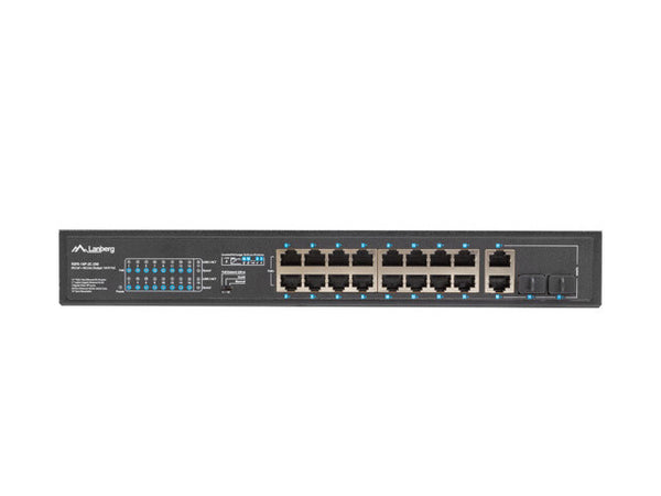 Lanberg RSFE-16P-2C-250 netværksswitch Ikke administreret Gigabit Ethernet (10/100/1000) Strøm over Ethernet (PoE) 1U Sort