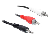 DeLOCK 84277 lydkabel 10 m 3.5mm 2 x RCA Sort