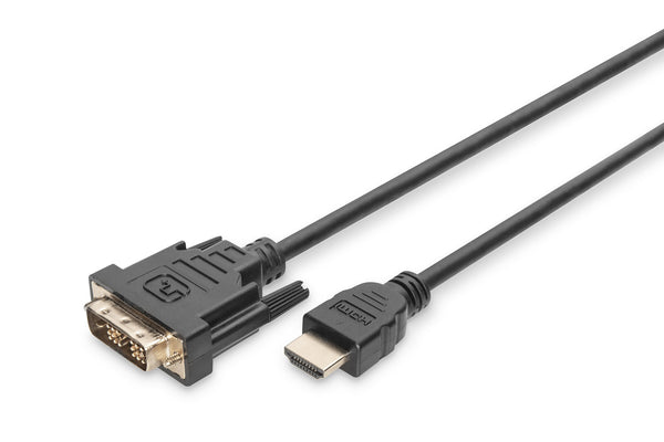 Digitus DB-330300-020-S videokabel adapter 2 m HDMI Type A (Standard) DVI-D Sort