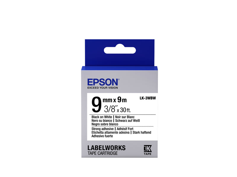 Epson LK-3WBW etiketbånd Sort på hvid