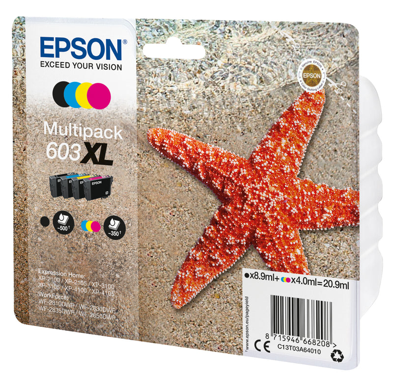 Epson C13T03A64010 blækpatron 1 stk Original Højt (XL) udbytte Sort, Blå, Magenta, Gul