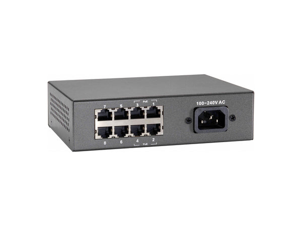 LevelOne FEP-0812 netværksswitch Fast Ethernet (10/100) Strøm over Ethernet (PoE) Sort