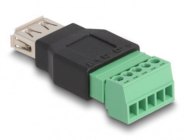 DeLOCK 65973 kabel kønsskifter USB 2.0 Type-A 1 x 5 pin Sort, Grøn