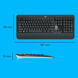 Logitech 920-008685 tastatur Mus inkluderet Universel RF trådløst QWERTY US International Sort