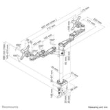 Neomounts FPMA-D935D skærmbeslag og -stativer 68,6 cm (27") Skrivebord Sølv