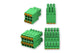 Teltonika PR5MEC15 termisk blok 2 x 5, 2 x 3 Grøn