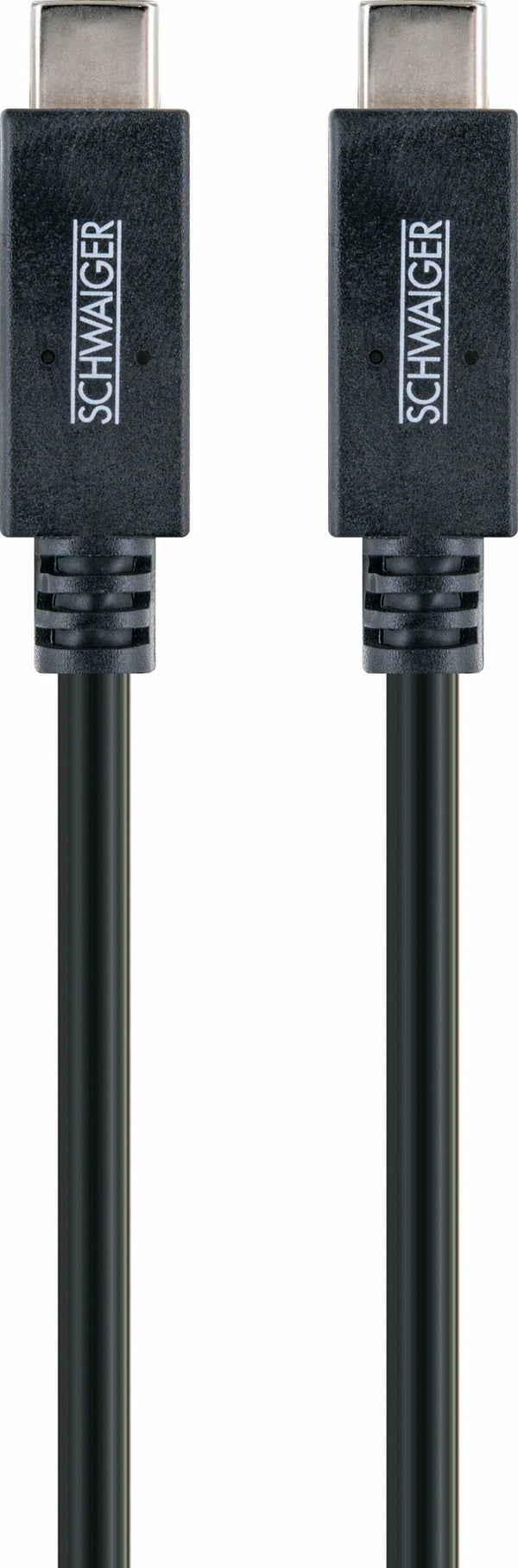 Schwaiger LK 101 C USB-kabel USB 3.2 Gen 2 (3.1 Gen 2) 1 m USB C 10 Gbit/sek. Sort