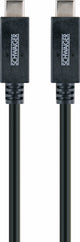Schwaiger LK 101 C USB-kabel USB 3.2 Gen 2 (3.1 Gen 2) 1 m USB C 10 Gbit/sek. Sort
