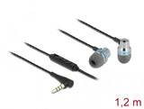DeLOCK 27183 hovedtelefoner/headset Ledningsført I ørerne Opkald/musik Grå