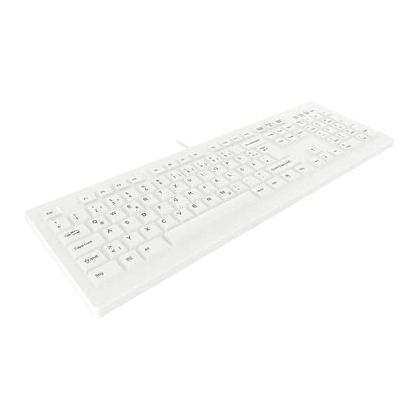 Contour Design Active Key AK-C8100F-UVS-W/GE tastatur Medicinsk USB QWERTZ Tysk Hvid