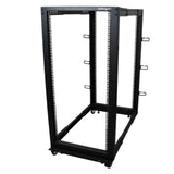 StarTech.com 4POSTRACK25U stativ 25U Fritstående reol Sort