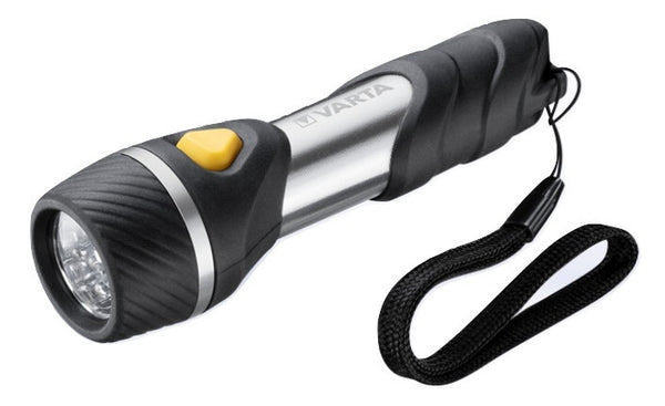 Varta Day Light Multi LED F10 Aluminium, Sort Nøglering med lommelygte
