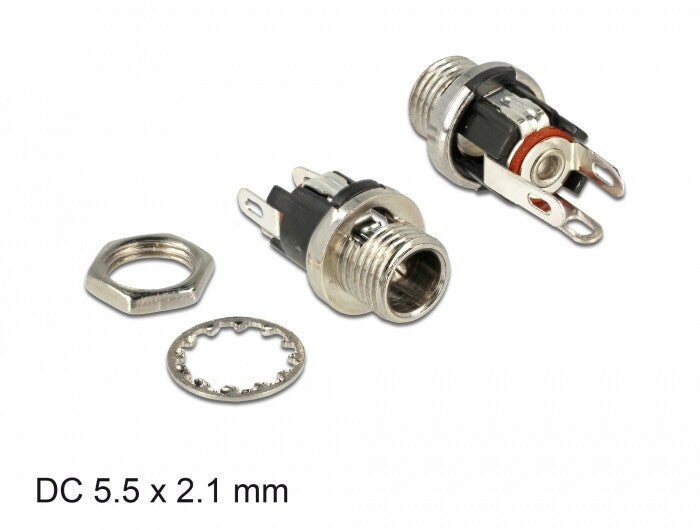 DeLOCK 89910 kabelsamler DC Sort, Nikkel