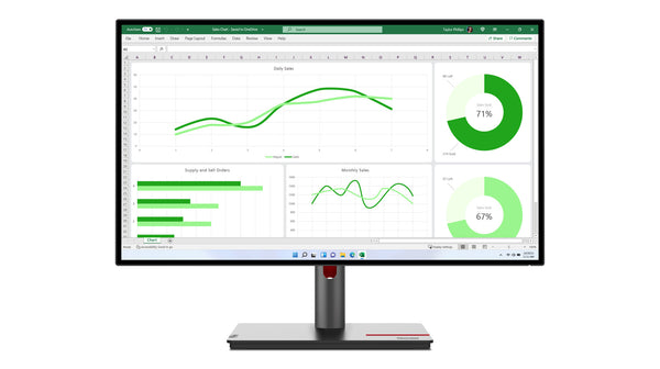 Lenovo ThinkVision P27q-30 computerskærm 68,6 cm (27") 2560 x 1440 pixel Quad HD LED Sort