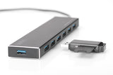 Digitus DA-70241-1 interface hub USB 3.2 Gen 1 (3.1 Gen 1) Type-A 5000 Mbit/s Grå