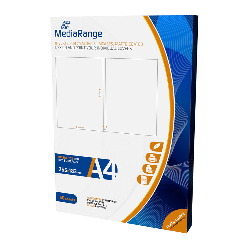MediaRange MRINK122 printpapir A4 (210x297 mm) Mat 50 ark Hvid