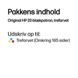 HP Original 22-blækpatron, trefarvet