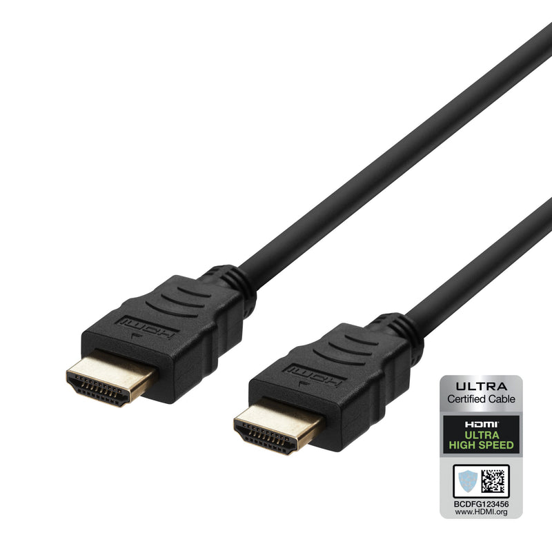 Deltaco Ultra High Speed HDMI-kabel, 3m, eARC, QMS, 8K ved 60Hz, 4K ved 120Hz, sort