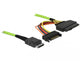 DeLOCK 85802 Serial Attached SCSI (SAS)-kabel 0,5 m 32 Gbit/sek. Sort, Grøn, Rød, Gul