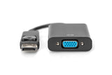Digitus AK-340410-001-S videokabel adapter 0,15 m DisplayPort VGA (D-Sub) Sort
