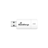 MediaRange MR971 USB-nøgle 8 GB USB Type-A 2.0 Blå, Hvid