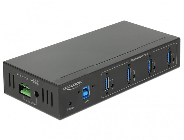 DeLOCK 63309 interface hub USB 3.2 Gen 1 (3.1 Gen 1) Type-B 5000 Mbit/s Sort
