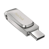 SanDisk Ultra Dual Drive Luxe USB-nøgle 64 GB USB Type-A / USB Type-C 3.2 Gen 1 (3.1 Gen 1) Rustfrit stål