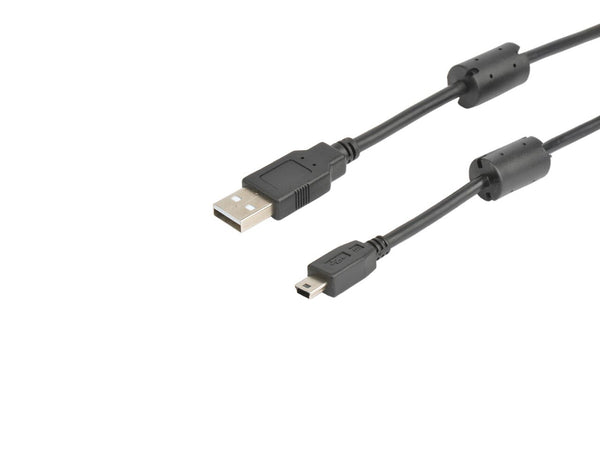 Prokord USB-0049 USB-kabel USB 2.0 5 m USB A Mini-USB B Sort