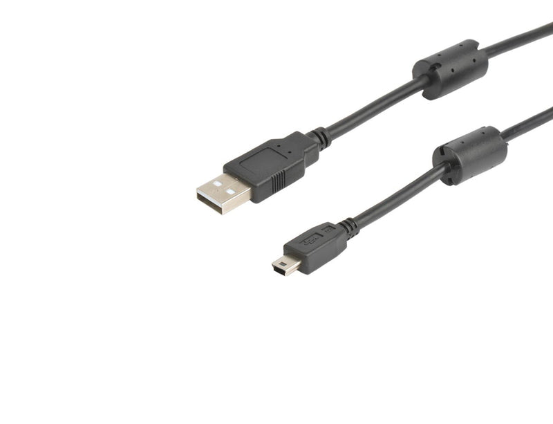 Prokord USB-0049 USB-kabel USB 2.0 5 m USB A Mini-USB B Sort