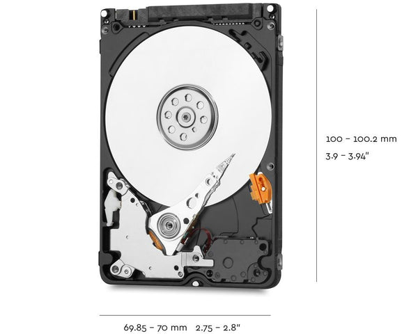 Western Digital Blue harddisk 2 TB 5400 rpm 128 MB 2.5" Serial ATA III