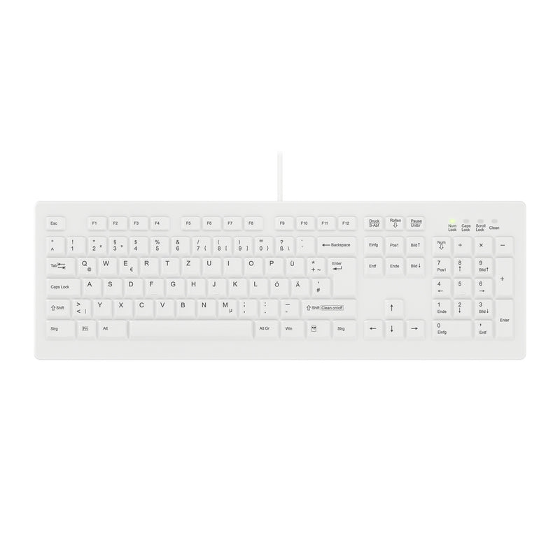 Contour Design Active Key AK-C8100F-UVS-W/GE tastatur Medicinsk USB QWERTZ Tysk Hvid