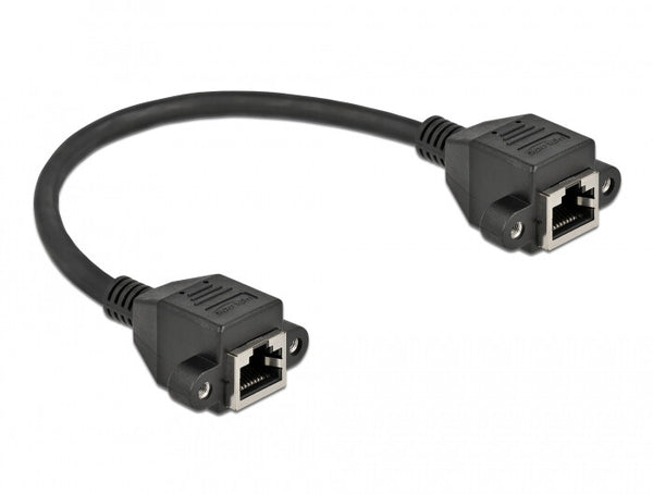 DeLOCK 87006 netværkskabel Sort 0,25 m Cat6a S/FTP (S-STP)
